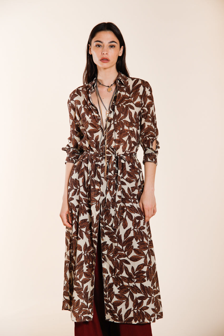 Nicole Dress abito donna in mussola di cotone stampa ramage