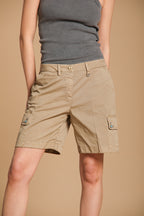 Chile Damen Bermuda Cargo aus leichtem Stretch-Cotton-Twill Relaxed Fit