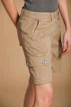 Chile Damen Bermuda Cargo aus leichtem Stretch-Cotton-Twill Relaxed Fit