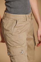 Chile Damen Bermuda Cargo aus leichtem Stretch-Cotton-Twill Relaxed Fit