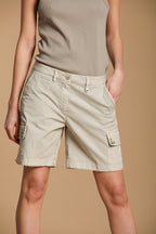 Chile Damen Bermuda Cargo aus leichtem Stretch-Cotton-Twill Relaxed Fit