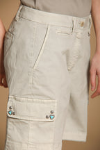 Chile Damen Bermuda Cargo aus leichtem Stretch-Cotton-Twill Relaxed Fit