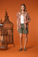 Chile Damen Bermuda Cargo aus leichtem Stretch-Cotton-Twill Relaxed Fit