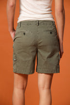 Chile Damen Bermuda Cargo aus leichtem Stretch-Cotton-Twill Relaxed Fit