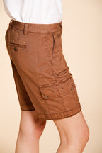 Dettaglio vita e tasche cargo bermuda cargo donna Chile Mason's marrone chiaro in twill SS26
