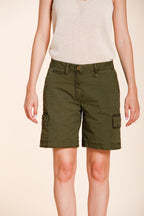 Chile bermuda cargo donna in twill leggero stretch slim fit