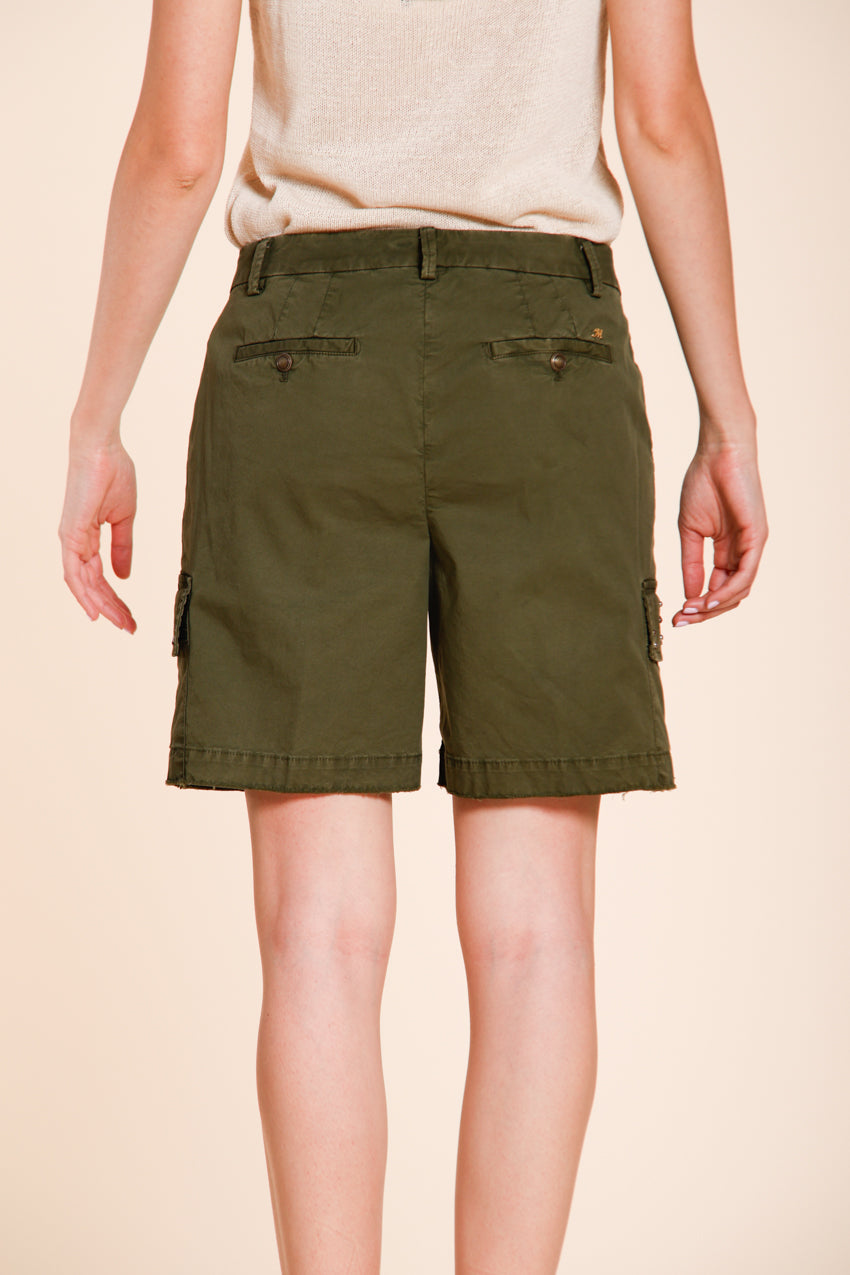 Chile bermuda cargo donna in twill leggero stretch slim fit