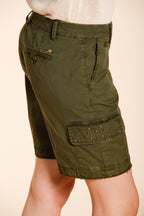 Chile bermuda cargo donna in twill leggero stretch slim fit