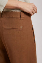 Brigitte women's chino bermuda in slub cotton and linen relaxed fit
