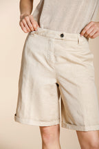 Dettaglio vita bermuda chino donna Brigitte Mason's gesso in cotone SS26