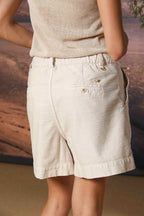 Dallas Damen Cargo Bermuda aus Satin Wide Leg