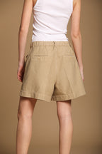 Dallas Damen Cargo Bermuda aus Satin Wide Leg