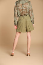 Dallas Damen Cargo Bermuda aus Satin Wide Leg