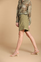 Dallas Damen Cargo Bermuda aus Satin Wide Leg