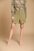 Dallas Damen Cargo Bermuda aus Satin Wide Leg