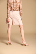 Judy Bermuda Cargo Damen in flammendem Panama-Baumwollgewebe Relaxed Fit