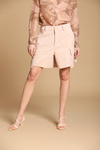 Judy Bermuda Cargo Damen in flammendem Panama-Baumwollgewebe Relaxed Fit