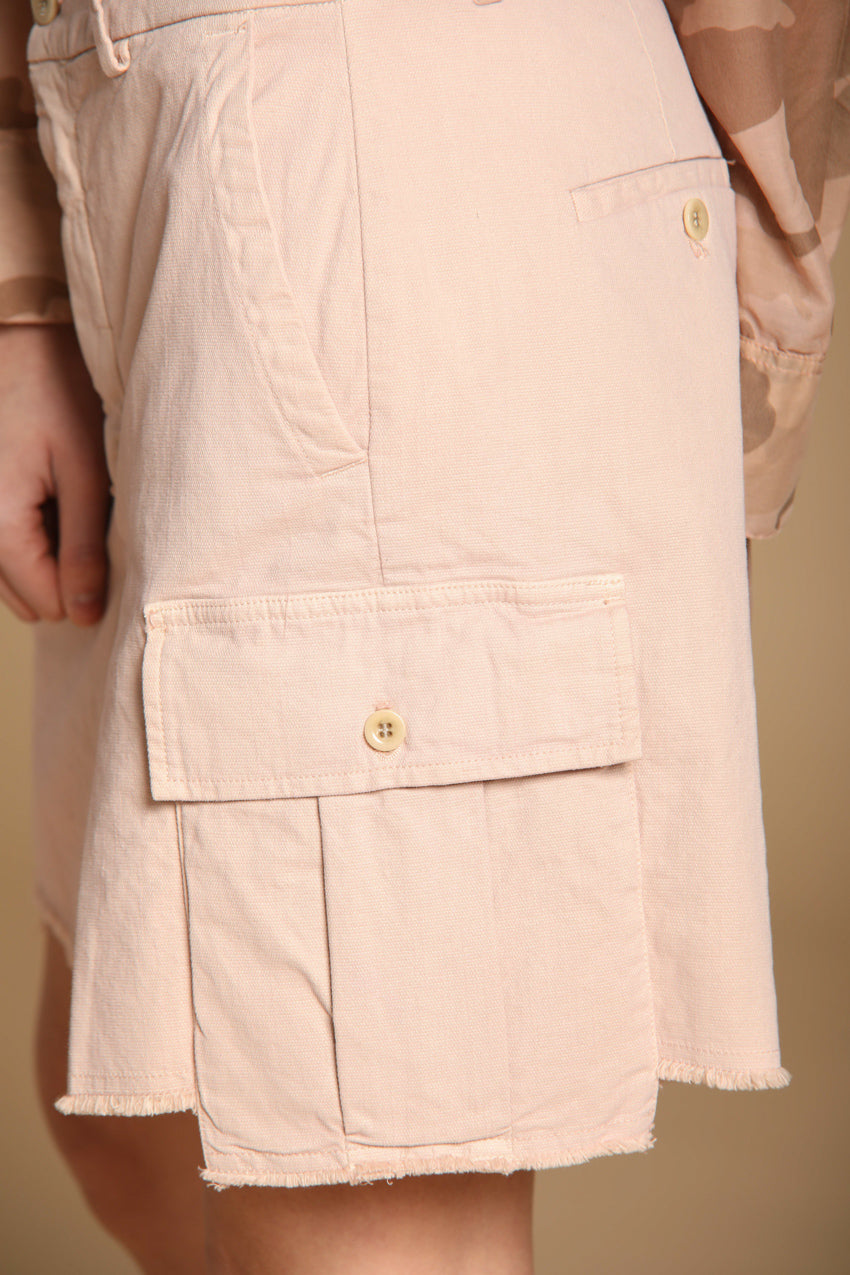 Judy Bermuda Cargo Damen in flammendem Panama-Baumwollgewebe Relaxed Fit