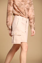 Judy Bermuda Cargo Damen in flammendem Panama-Baumwollgewebe Relaxed Fit