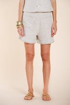 Jolie bermuda chino donna in jersey chicco di riso relaxed fit