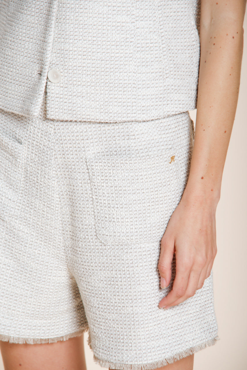 Jolie bermuda chino donna in jersey chicco di riso relaxed fit