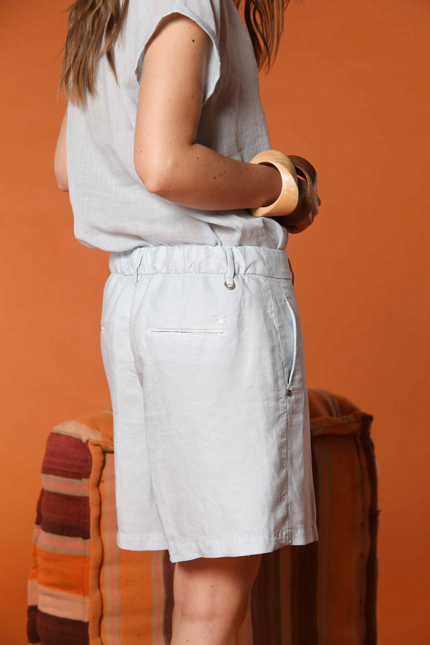 New York Cozy Bermuda Chino Damen in Strohgewebe Relaxed Fit