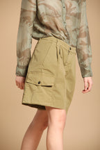 New York 1 Pinces Cargo Bermuda Cargo Damen in leichtem Baumwolltwill Relaxed Fit