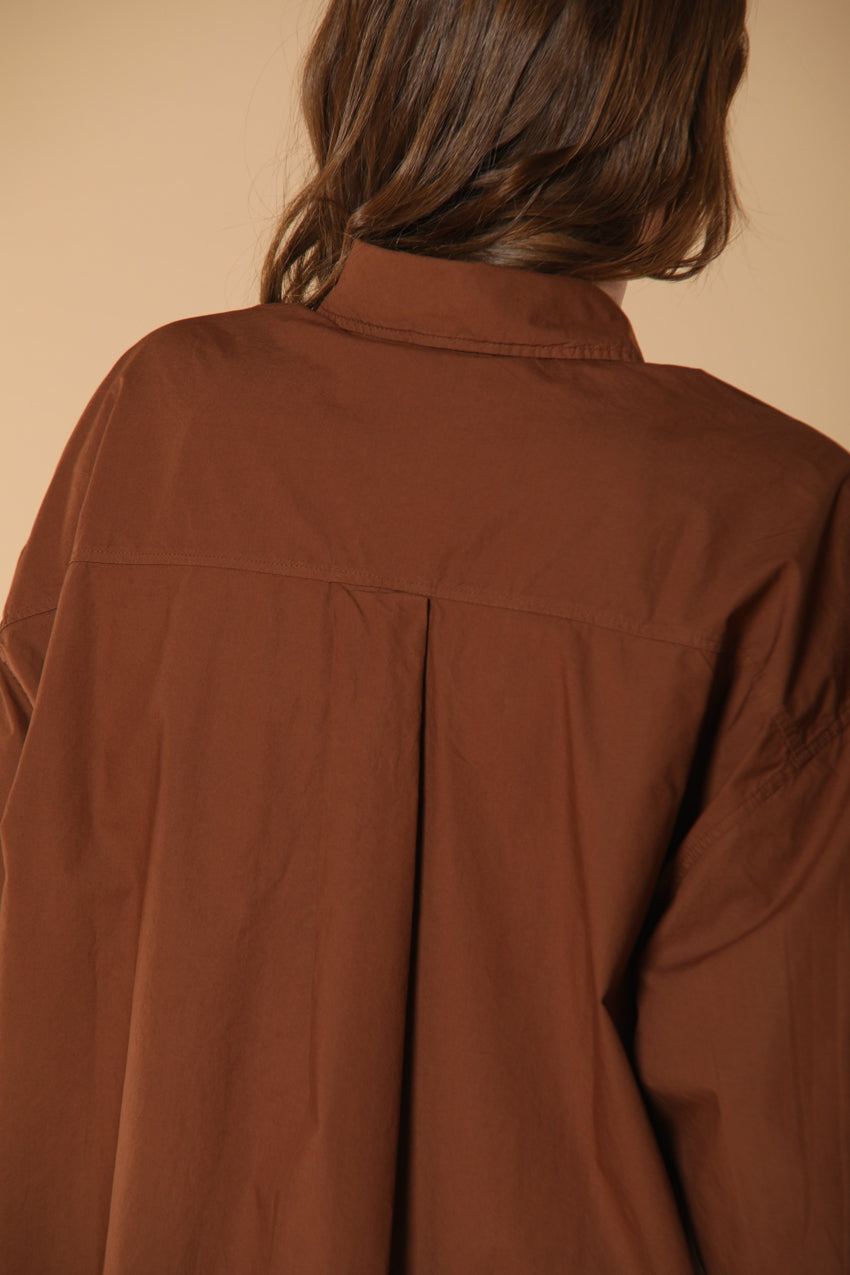 Lauren Damenbluse mit langen Ärmeln aus Popeline