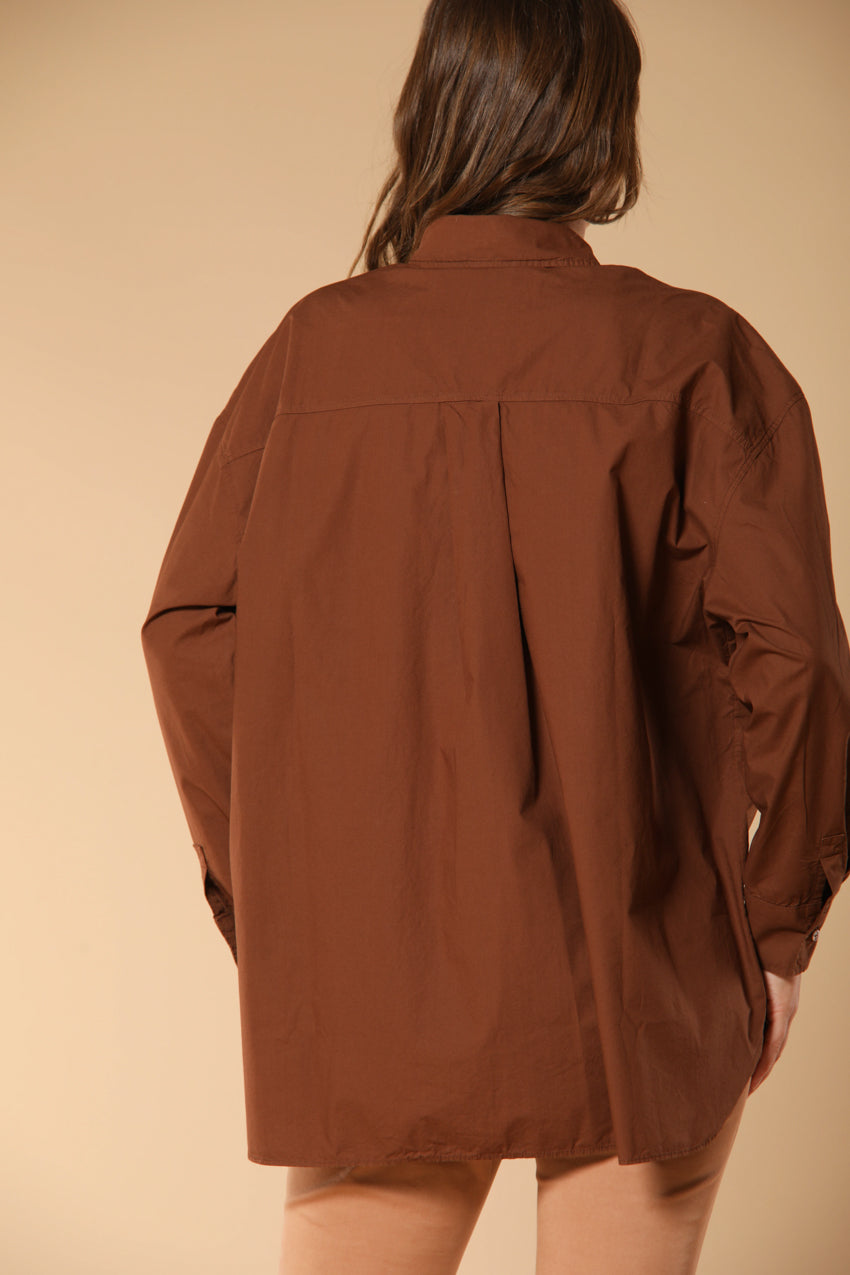 Lauren Damenbluse mit langen Ärmeln aus Popeline