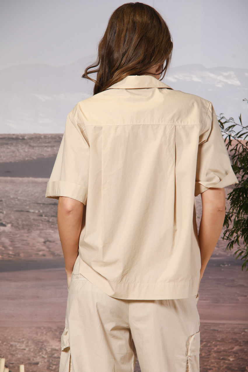 Florida Damenbluse mit kurzen Ärmeln aus Popeline