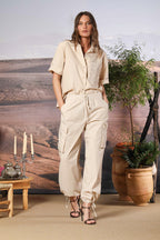 Florida Damenbluse mit kurzen Ärmeln aus Popeline