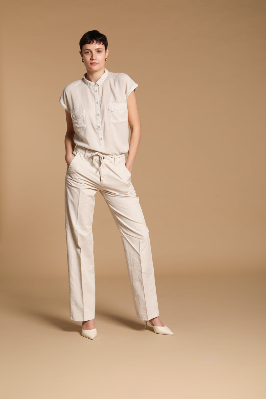 Casta Damenbluse aus Tencel mit kurzen Ärmeln