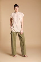 Casta Damenbluse aus Tencel mit kurzen Ärmeln