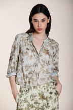 Adele chemise femme manches longues en mousseline de coton motif floral