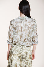 Adele chemise femme manches longues en mousseline de coton motif floral