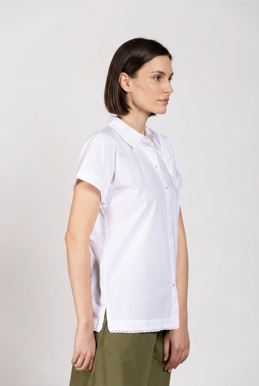 Livia women's shirt short-sleeved in poplin