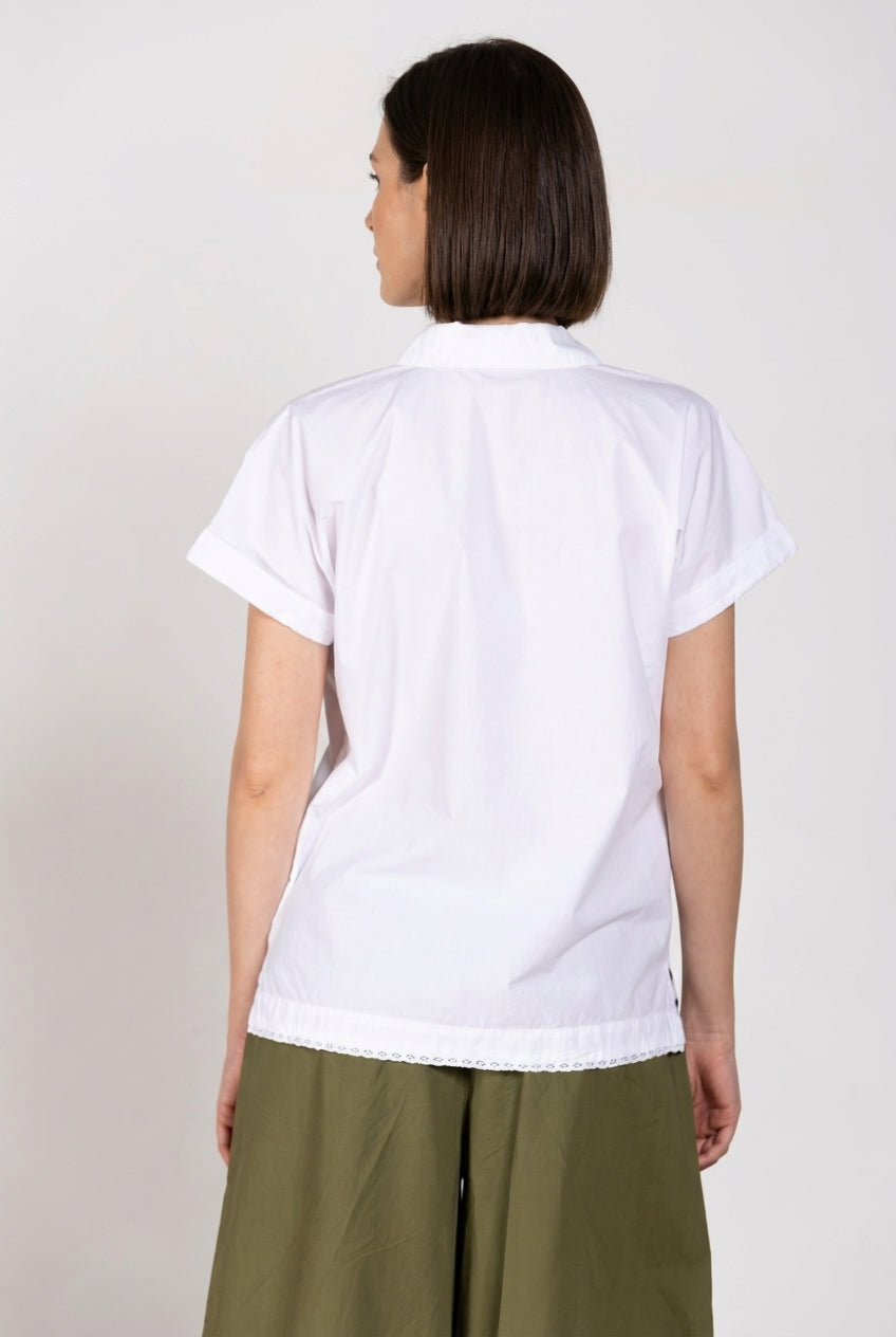 Livia women's shirt short-sleeved in poplin
