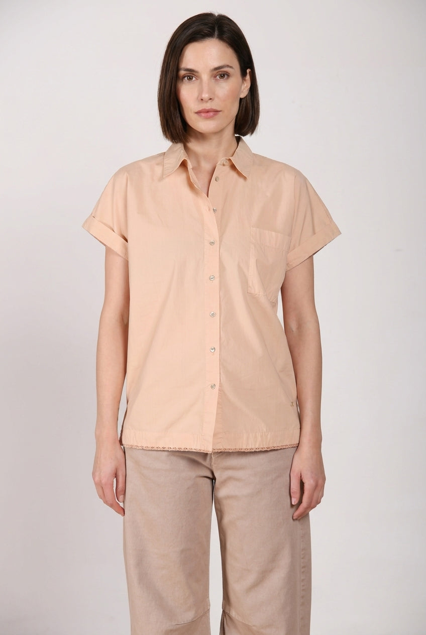 Livia chemise femme manches courtes en popeline