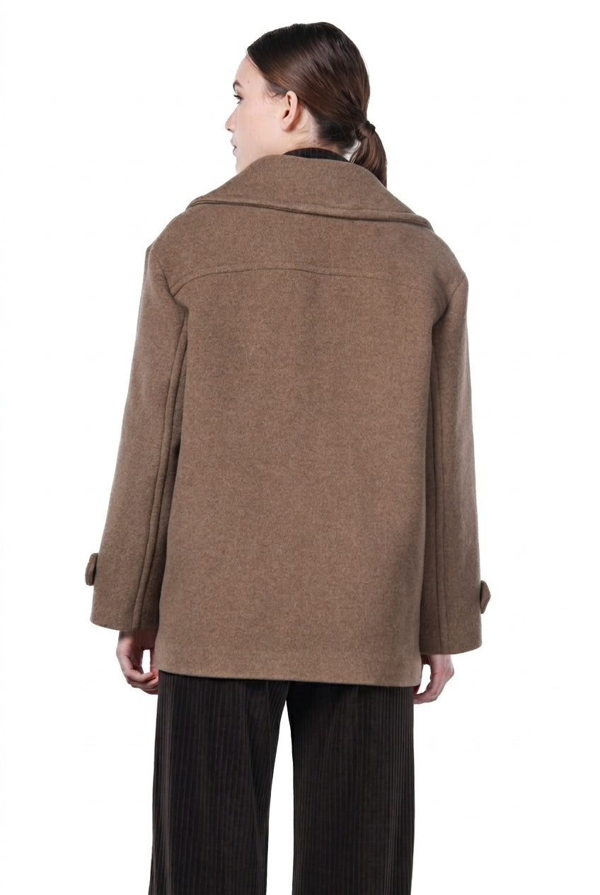 Leonie cappotto donna in panno morbido di lana