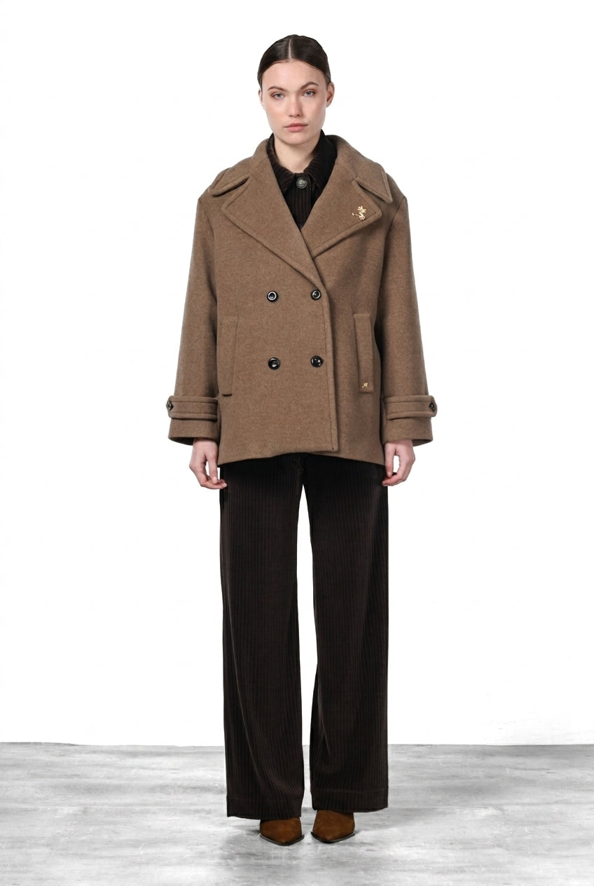 Leonie cappotto donna in panno morbido di lana