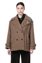 Leonie cappotto donna in panno morbido di lana