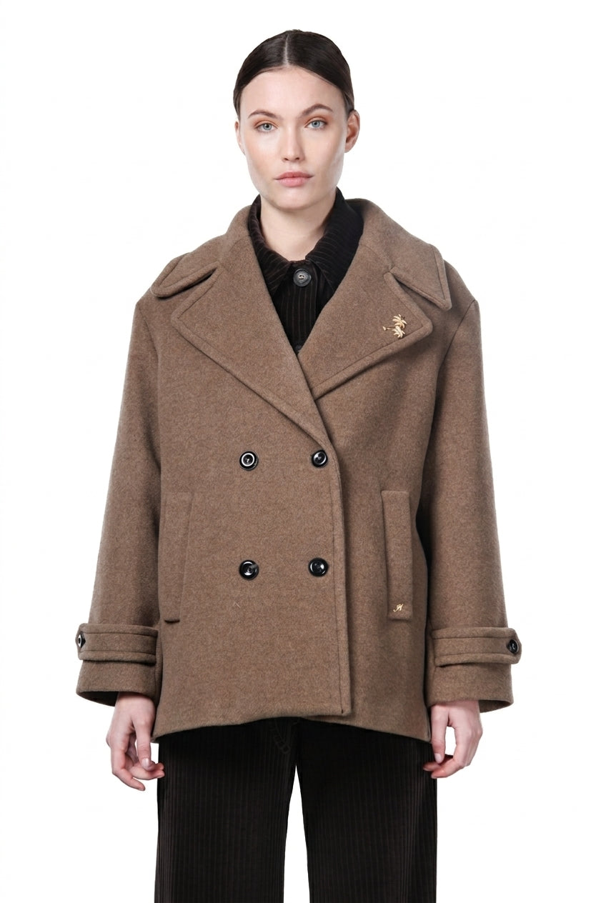 Leonie cappotto donna in panno morbido di lana