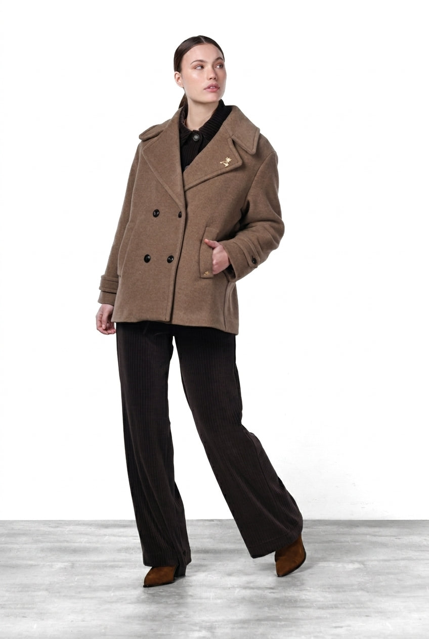 Leonie cappotto donna in panno morbido di lana