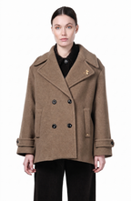 Leonie cappotto donna in panno morbido di lana