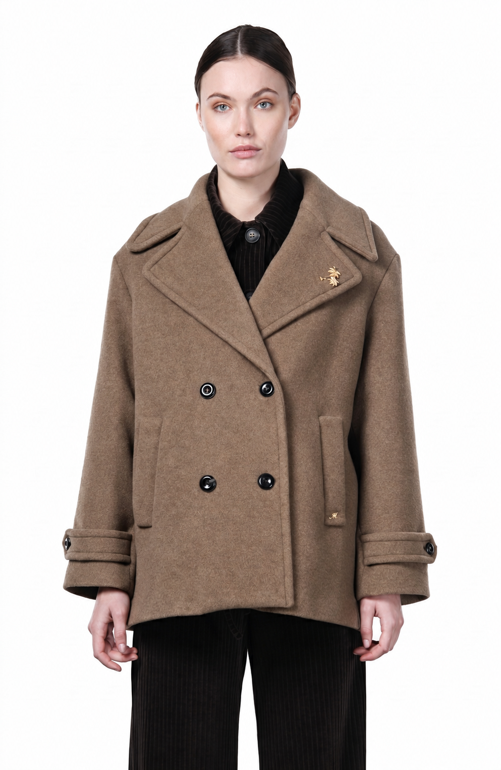 Leonie cappotto donna in panno morbido di lana