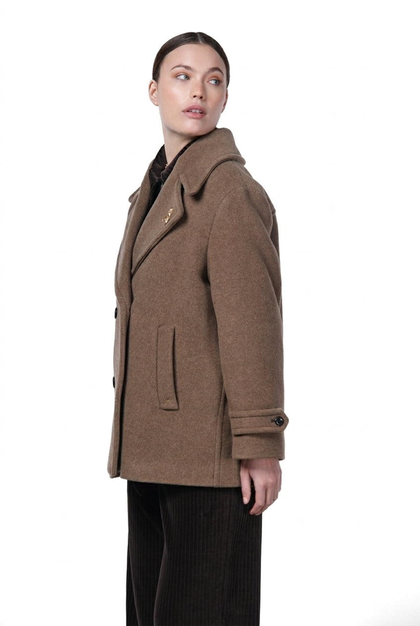 Leonie cappotto donna in panno morbido di lana