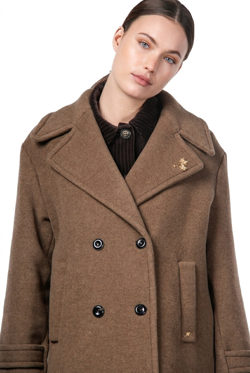 Leonie cappotto donna in panno morbido di lana