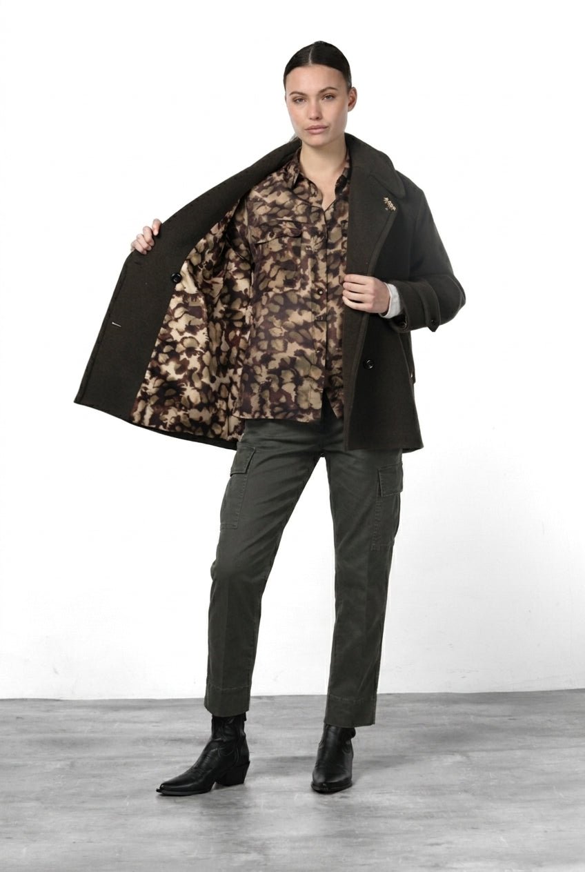 Leonie cappotto donna in panno morbido di lana