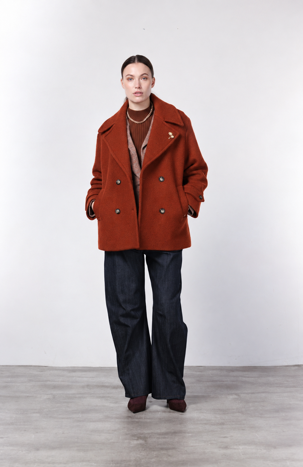 Leonie cappotto donna in lana bouclé