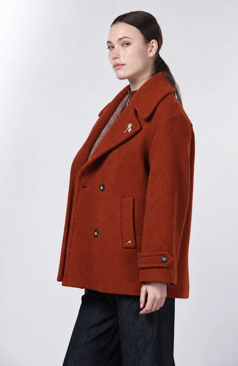 Leonie cappotto donna in lana bouclé